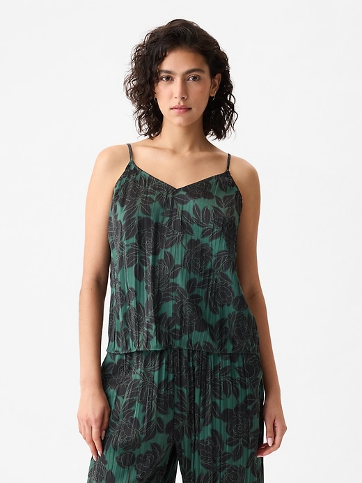 Image number 1 showing, Pleated Satin Cami