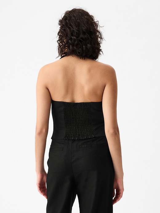 Image number 2 showing, Linen-Cotton Halter Vest