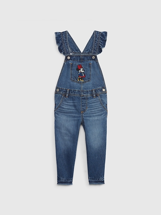 Image number 1 showing, Gap × Disney Baby Minnie Mouse Denim Overalls