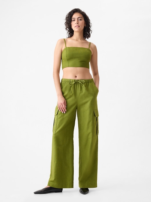 Image number 7 showing, Linen-Cotton Cropped Tube Top