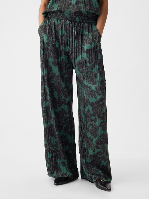 Image number 2 showing, Crinkle Texture Satin Pants