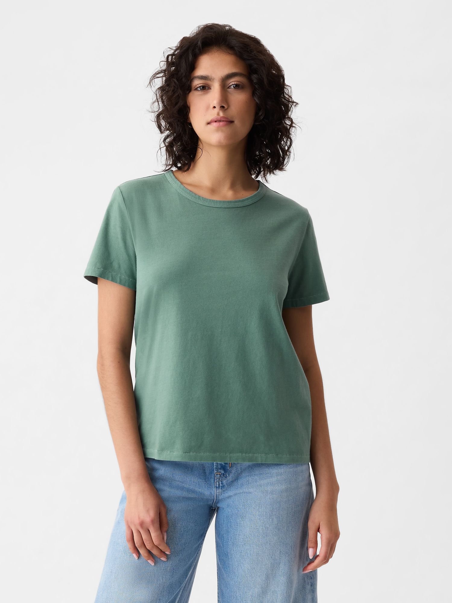 Organic Cotton Vintage T-Shirt - Green