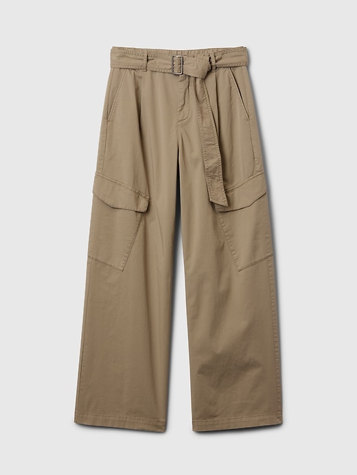 L'image numéro 7 présente Pantalon cargo coupe ballon à taille haute