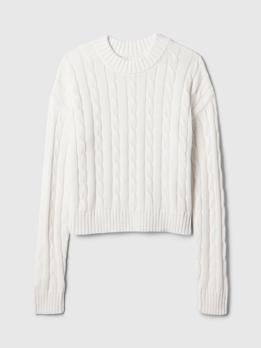 Image number 9 showing, Cable-Knit Cropped Sweater