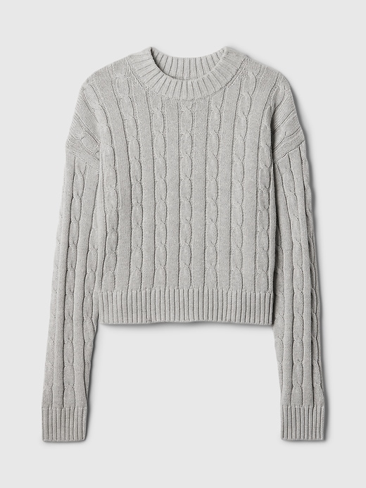 Image number 5 showing, Cable-Knit Cropped Sweater