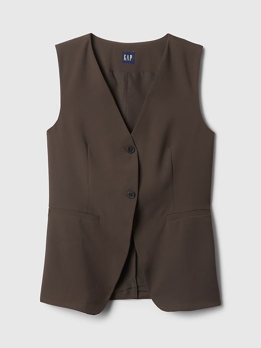 Image number 5 showing, Longline Twill Vest