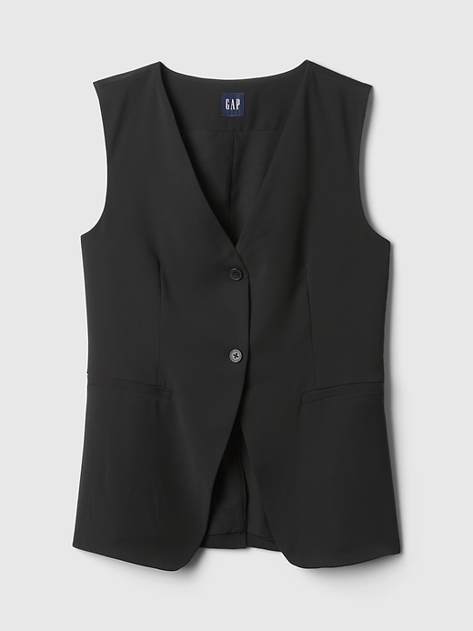 Image number 5 showing, Longline Twill Vest