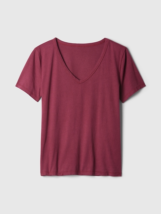 Image number 4 showing, Organic Cotton Vintage V-Neck T-Shirt