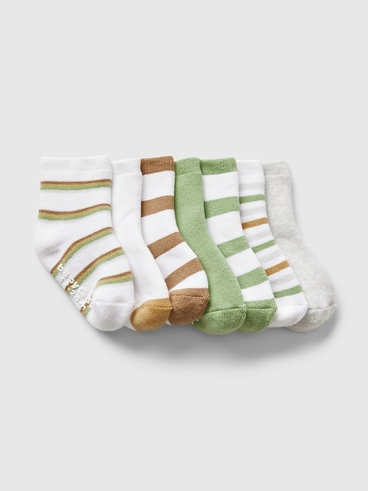 Voir une image plus grande du produit 1 de 1. Chaussettes courtes rayées babyGap (paquet de 7 paires)