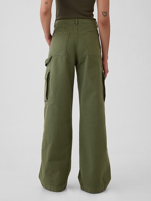 Image number 4 showing, Low Rise Cargo Baggy Khakis