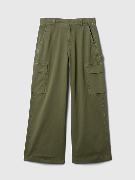 Image number 7 showing, Low Rise Cargo Baggy Khakis