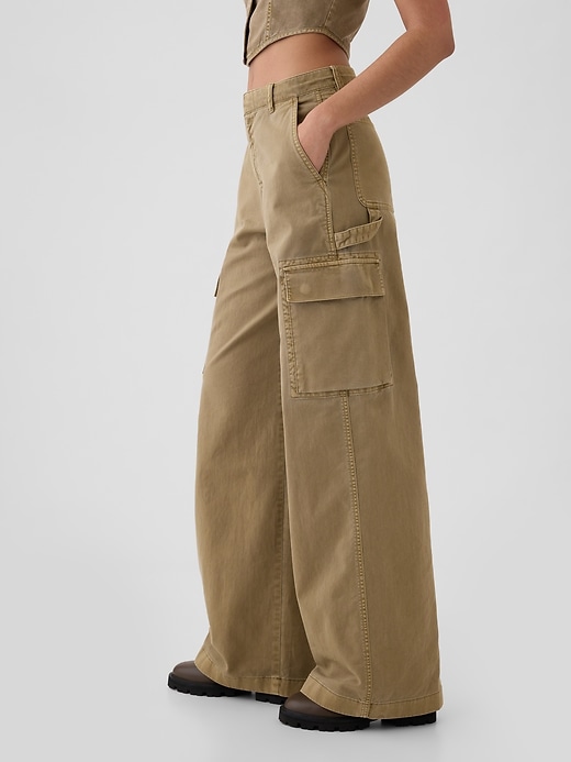 Image number 10 showing, Low Rise Cargo Baggy Khakis