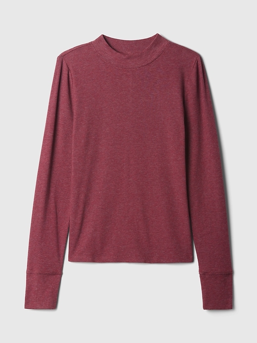 Image number 5 showing, Essential Rib Mockneck T-Shirt