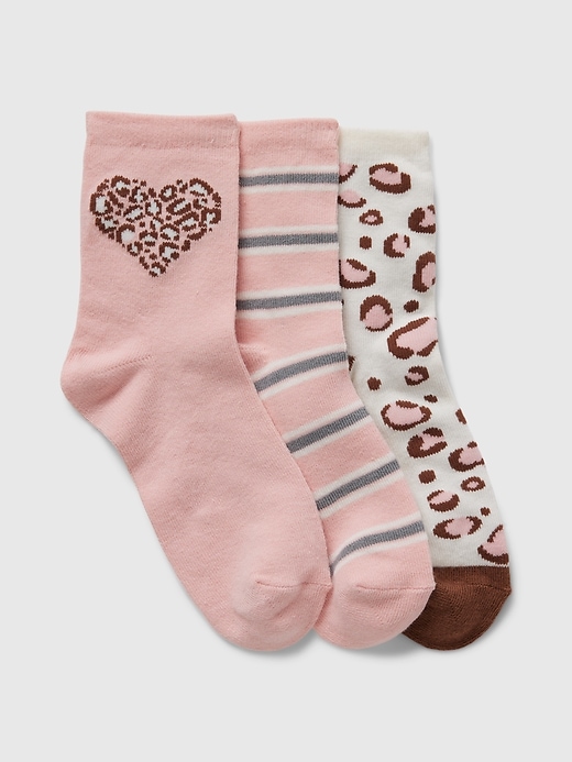 Voir une image plus grande du produit 1 de 1. Chaussettes à motif léopard pour Enfant (paquet de 3 paires)