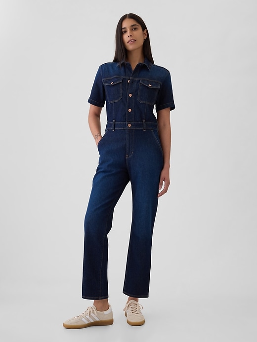 Image number 8 showing, Denim Jumpsuit