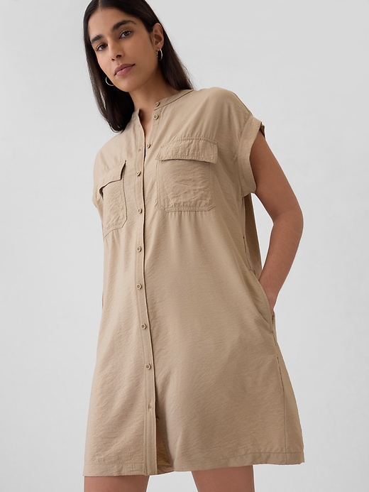 Image number 3 showing, Utility Mini Shirtdress