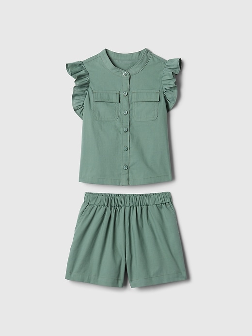 Image number 1 showing, babyGap Linen-Cotton Flutter Outfit Set