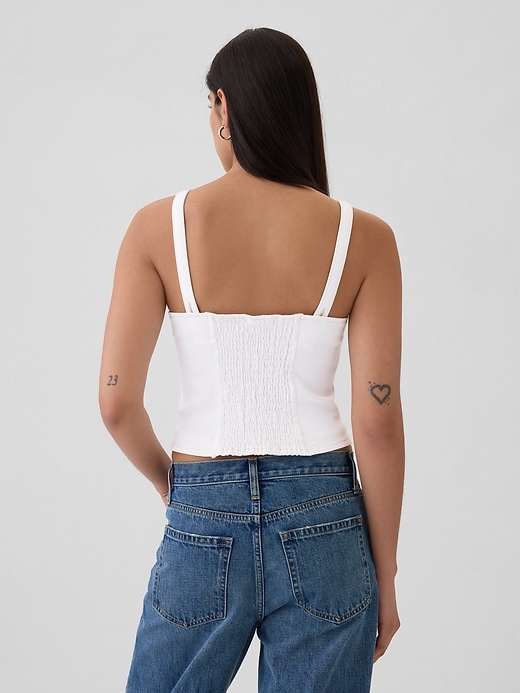 L'image numéro 2 présente Haut de style corset en denim