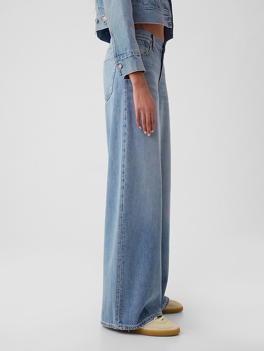 Image number 9 showing, Mid Rise Cargo Baggy Jeans