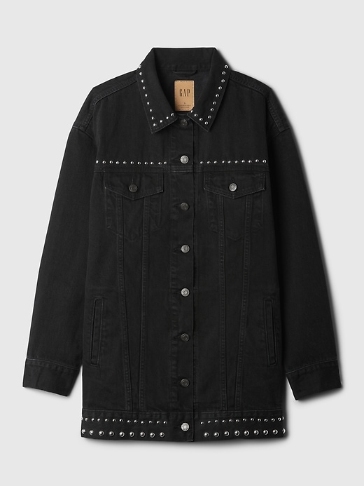 Image number 5 showing, Studded Oversized Icon Denim Jacket