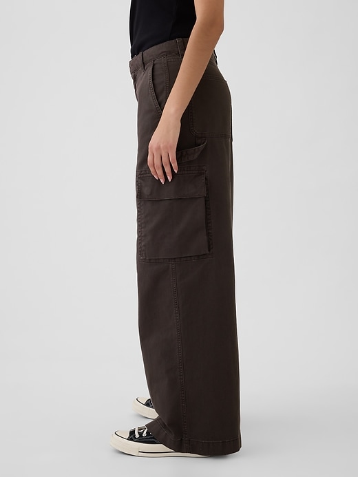 Image number 3 showing, Low Rise Cargo Baggy Khakis