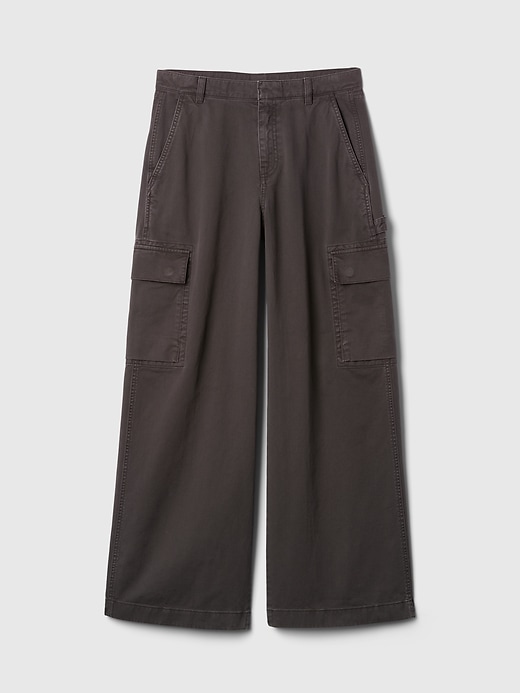 Image number 7 showing, Low Rise Cargo Baggy Khakis