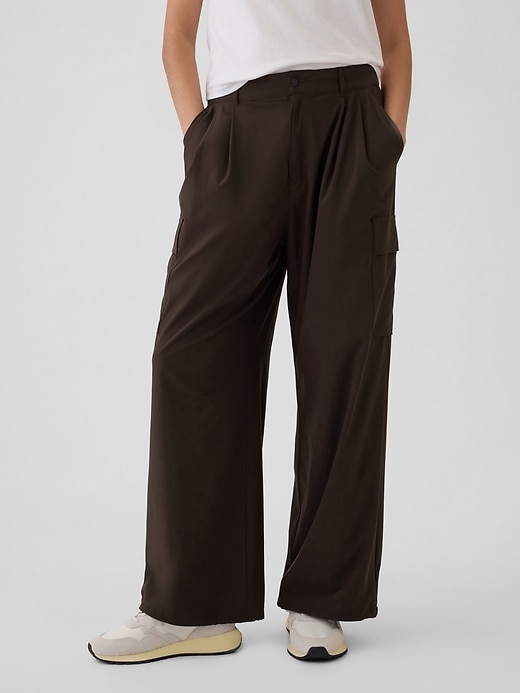 View large product image 2 of 18. GapFit High Rise Runaround Cargo Joggers