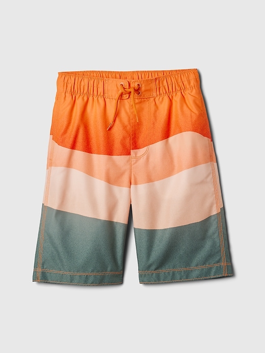 Image number 3 showing, Kids 8&quot; Recycled Swim Trunks