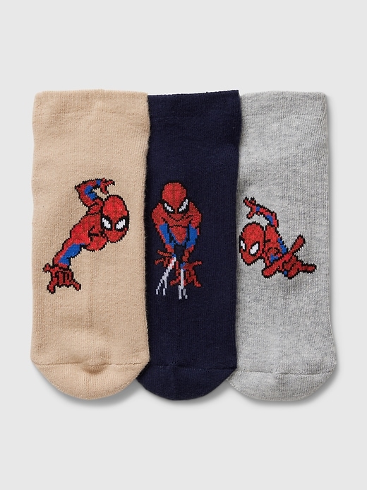 View large product image 1 of 1. GapKids &#124 Marvel Spider-Man No-Show Socks (3-Pack)