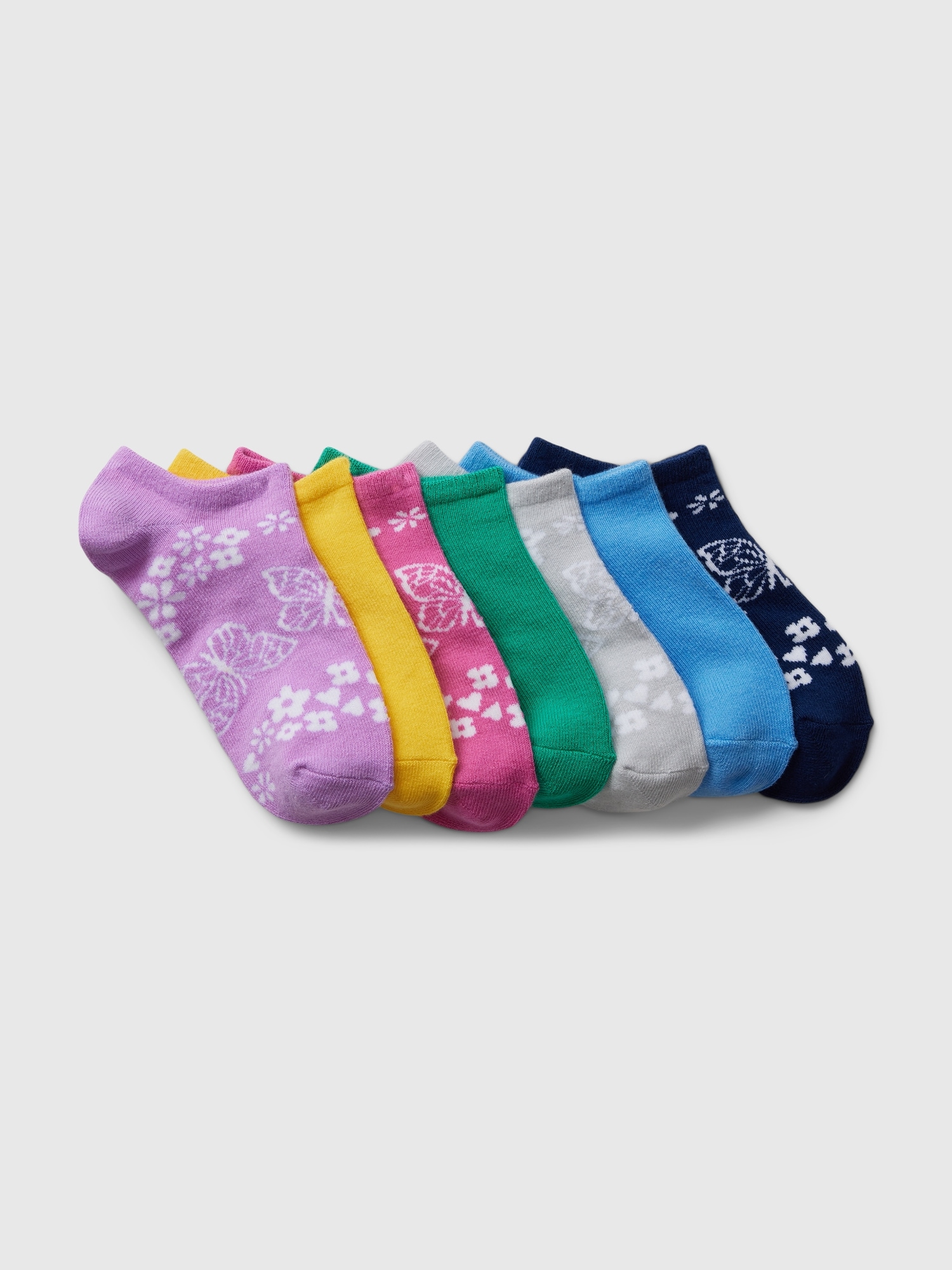 Kids Printed No-Show Socks (7-Pack) - Multi