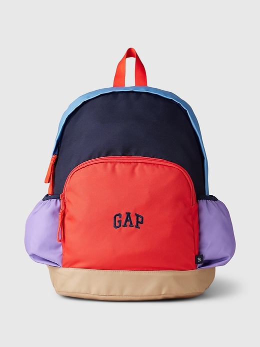 Image number 1 showing, Kids Recycled Colorblock Logo Backpack