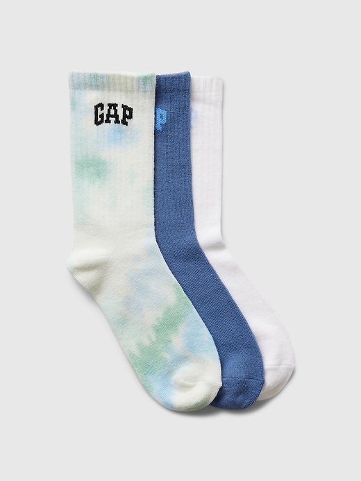 View large product image 1 of 1. Kids Gap Logo Crew Socks (3-Pack)