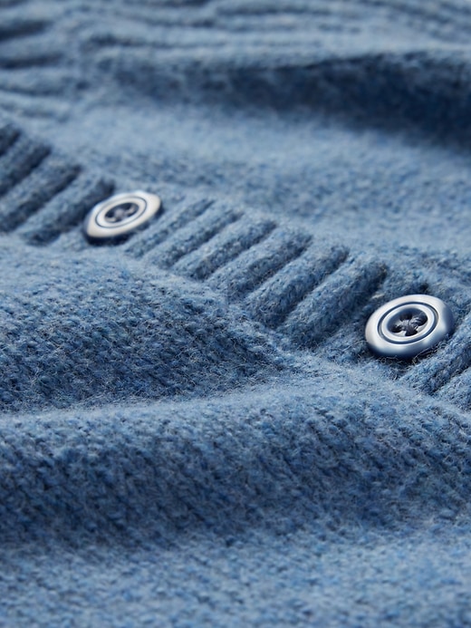 Image number 3 showing, Baby CashSoft Shaker-Stitch Mockneck Cardigan