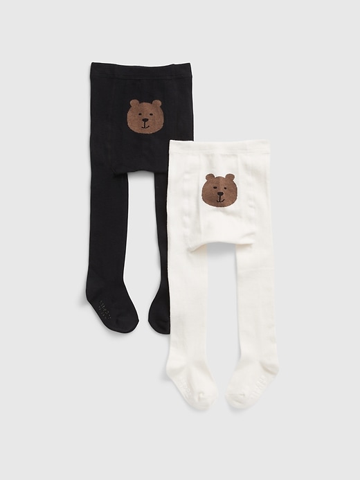 Image number 1 showing, Toddler Bear Tights (2-Pack)