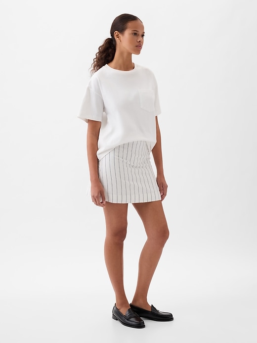 Image number 6 showing, Linen-Cotton Mini Skirt