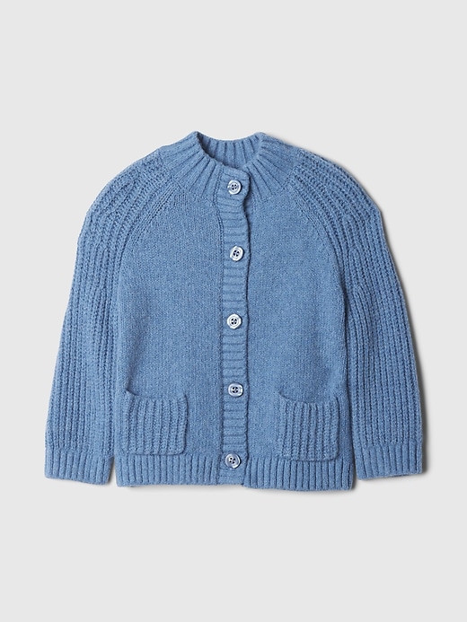 Image number 1 showing, Baby CashSoft Shaker-Stitch Mockneck Cardigan