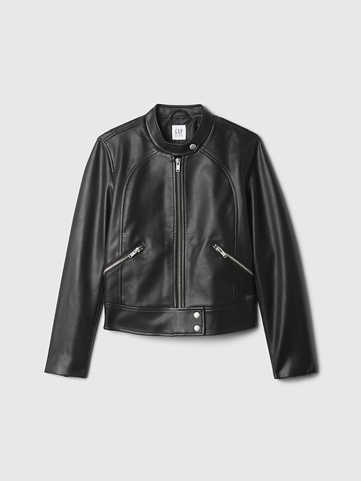 Image number 5 showing, Kids Vegan Leather Moto Jacket