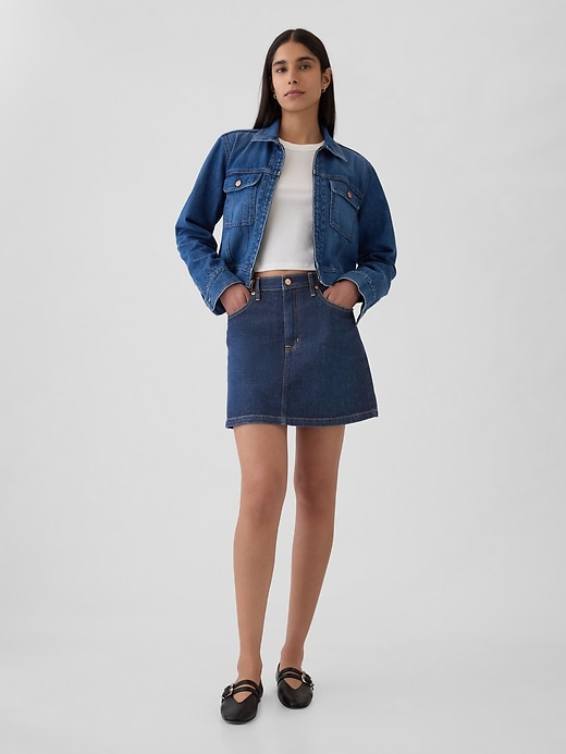 Image number 1 showing, Denim Mini Skirt