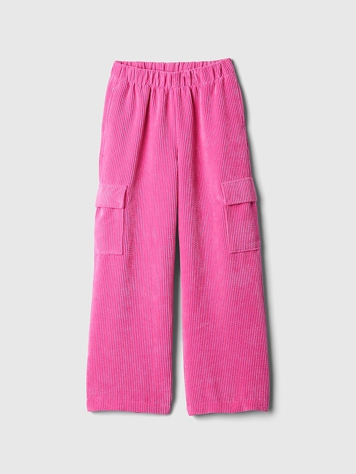 Image number 4 showing, Kids Wide-Leg Corduroy Pull-On Cargo Pants