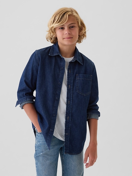 Image number 1 showing, Kids Denim Shirt