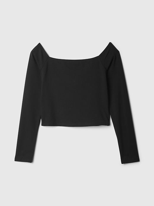 Image number 9 showing, Modern Cropped Off-Shoulder T-Shirt