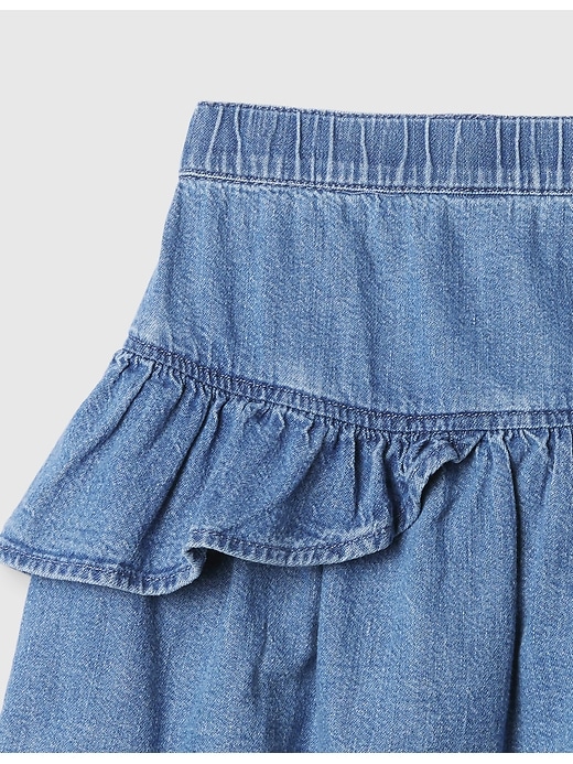 L'image numéro 3 présente Jupe en denim à volants babyGap