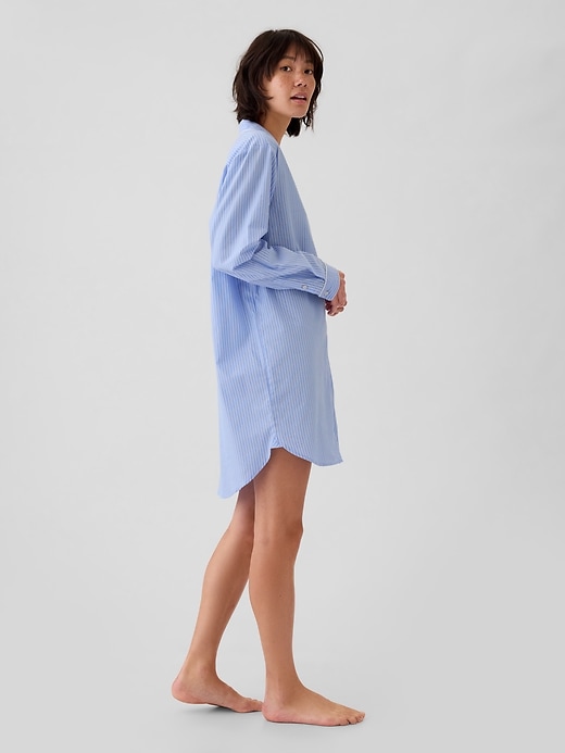 Image number 3 showing, Poplin PJ Shirtdress