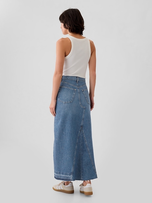 Image number 2 showing, Denim Maxi Skirt