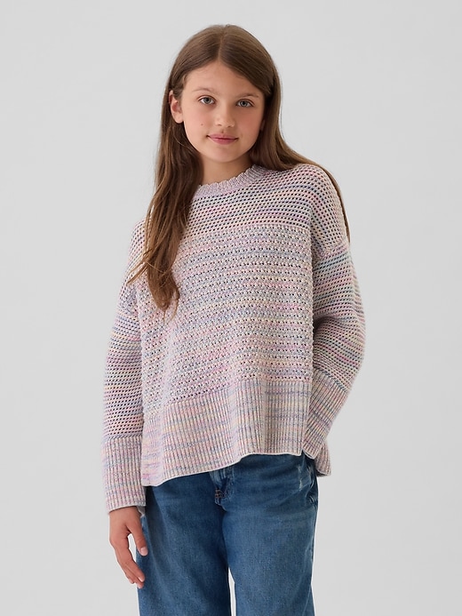 Image number 5 showing, Kids Crochet Boxy Sweater