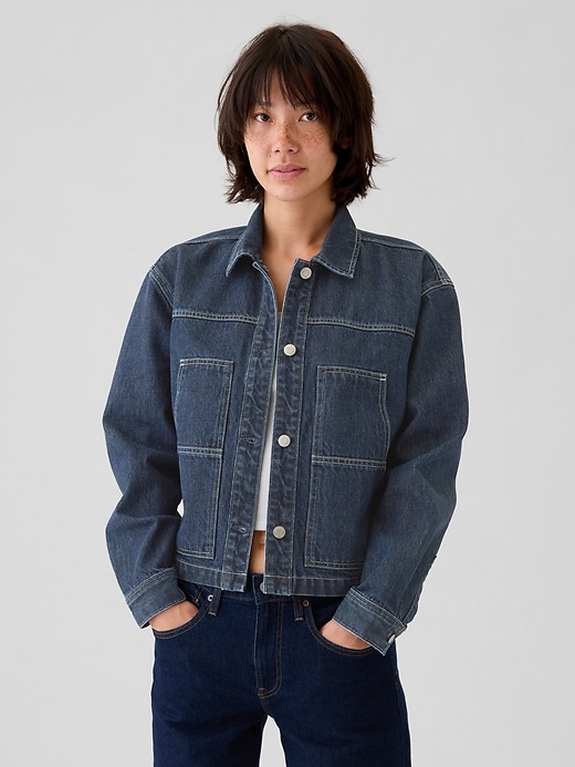 Image number 1 showing, Cropped Denim Jacket