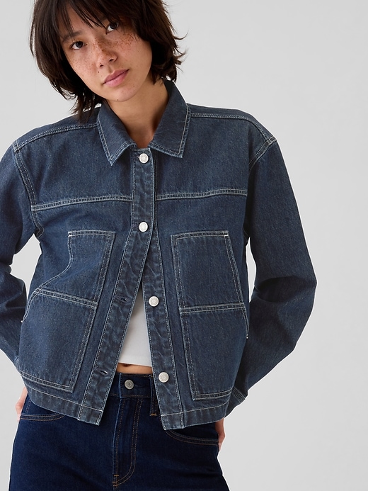 Image number 3 showing, Cropped Denim Jacket