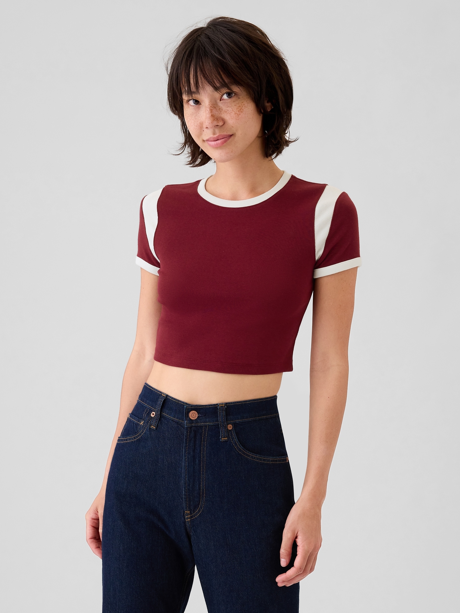 Modern Rib Cropped T-Shirt