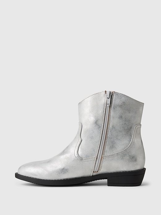 Image number 5 showing, Metallic Vegan Leather Western Boots