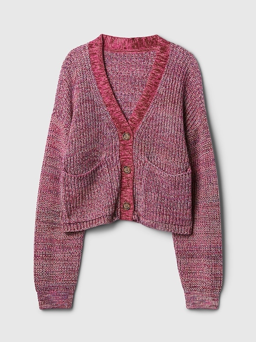 Image number 9 showing, Kids Shaker-Stitch Cropped Cardigan